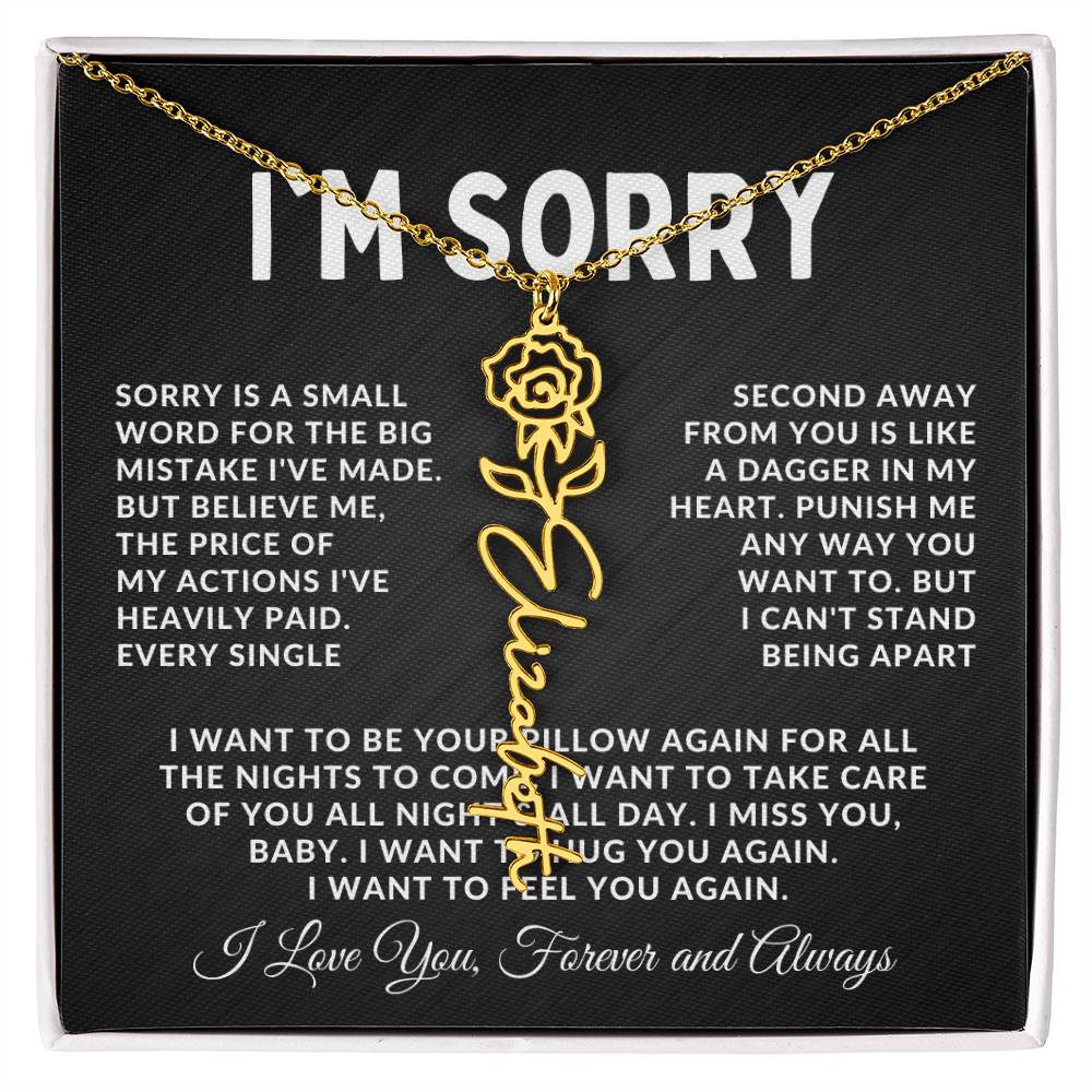 [Almost Sold Out] I'm Sorry Flower Name Necklace