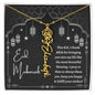 I Thank Allah for Bringing You Into My Life Eid Mubarak Black and White Lanterns Flower Name Necklace