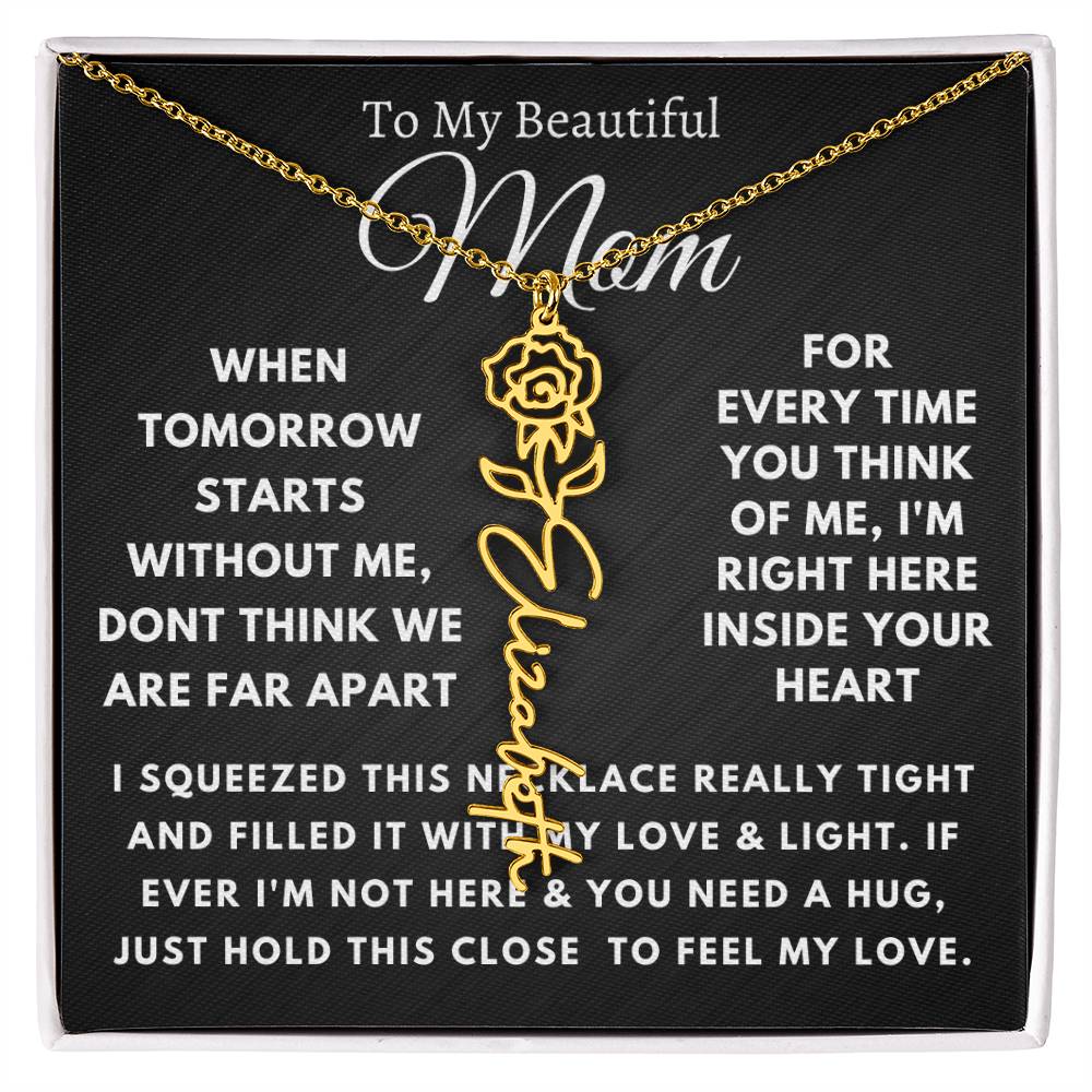 [ALMOST SOLD OUT] To My Beautiful Mom Flower Name Necklace