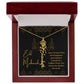 [ALMOST SOLD OUT] Black and Gold I Pray For You To Have All The Happiness Flower Name Necklace