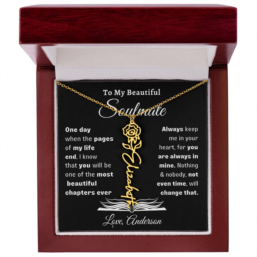 [ALMOST SOLD OUT] To My Beautiful Soulmate Chapters Flower Name Necklace