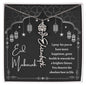 Black and White I Pray You Have More Happiness Eid Mubarak Flower Name Necklace
