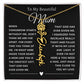 [ALMOST SOLD OUT] To My Beautiful Mom Heart Flower Name Necklace