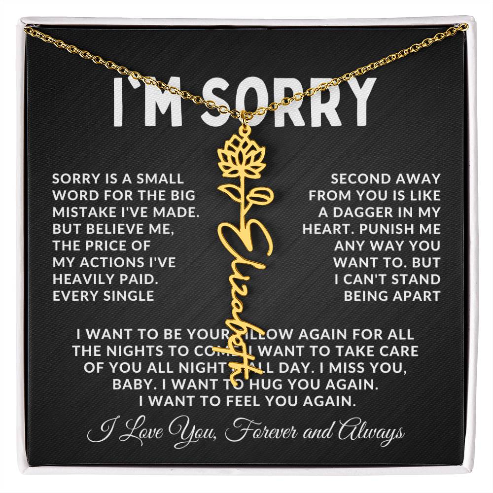 [Almost Sold Out] I'm Sorry Flower Name Necklace