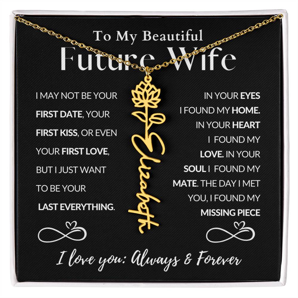 [Almost Sold Out] To My Future Wife Flower Name Necklace