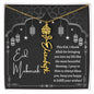 I Thank Allah for Bringing You Into My Life Eid Mubarak Black and White Lanterns Flower Name Necklace
