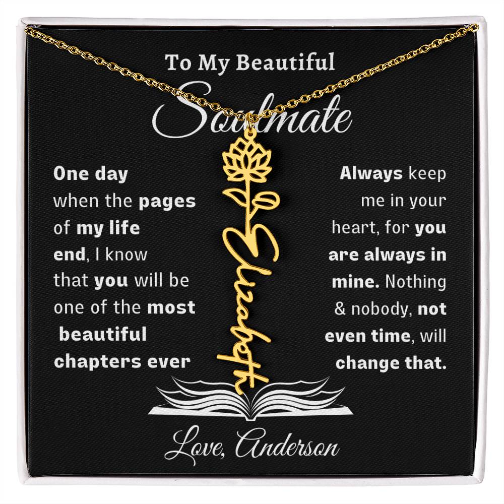 [ALMOST SOLD OUT] To My Beautiful Soulmate Chapters Flower Name Necklace