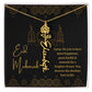 [ALMOST SOLD OUT] Black and Gold I Pray For You To Have All The Happiness Flower Name Necklace