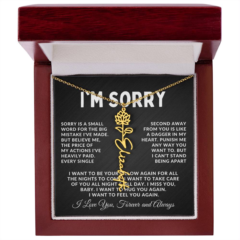 [Almost Sold Out] I'm Sorry Flower Name Necklace