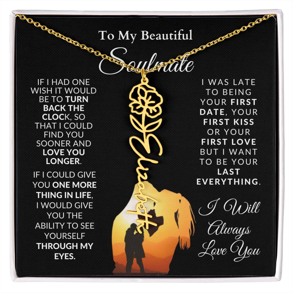 [ALMOST SOLD OUT] To My Beautiful Soulmate Flower Name Necklace