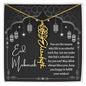 You Are the Reason Eid Mubarak Flower Name Necklace