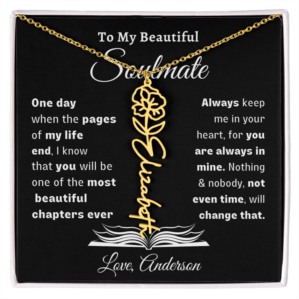 [ALMOST SOLD OUT] To My Beautiful Soulmate Chapters Flower Name Necklace