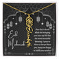 I Thank Allah for Bringing You Into My Life Eid Mubarak Black and White Lanterns Flower Name Necklace