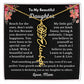 [ALMOST SOLD OUT] To My Beautiful Daughter Love, Mom Flower Name Necklace