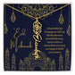 [ALMOST SOLD OUT] EID MUBARAK BLUE AND GOLD I THANK ALLAH FOR BRINGING YOU INTO MY LIFE FLOWER NAME NECKLACE