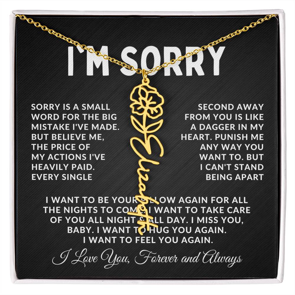[Almost Sold Out] I'm Sorry Flower Name Necklace