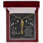 Black and White I Pray You Have More Happiness Eid Mubarak Flower Name Necklace