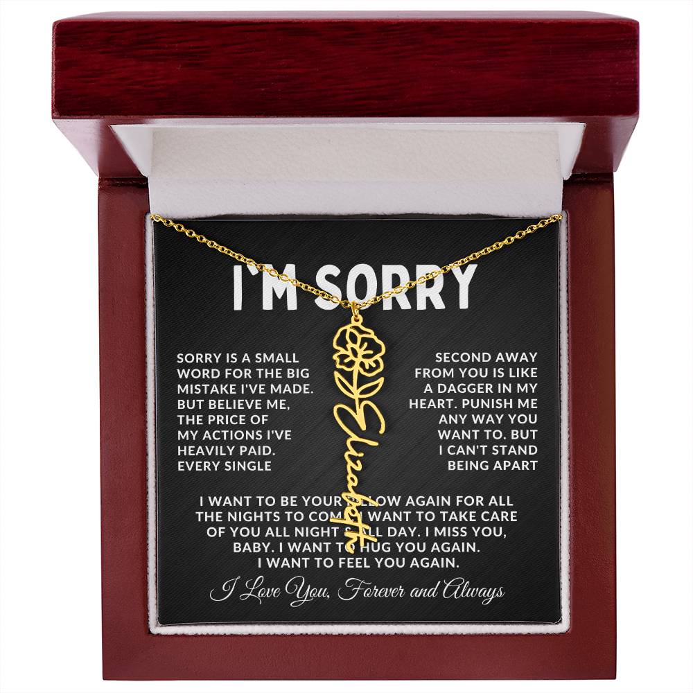 [Almost Sold Out] I'm Sorry Flower Name Necklace