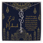 You Are the Reason Life Is So Colorful Blue and Gold Eid Mubarak Flower Name Necklace