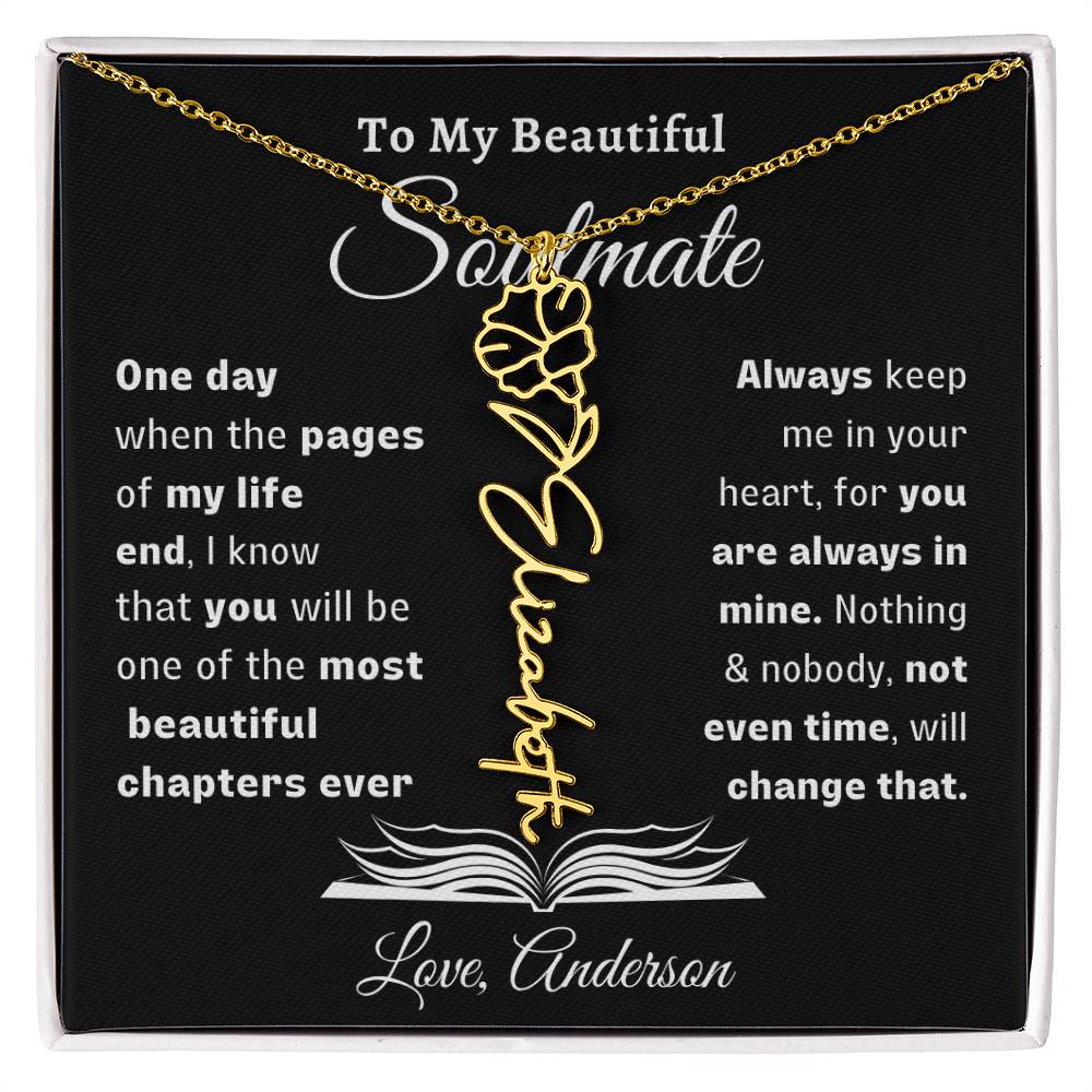 [ALMOST SOLD OUT] To My Beautiful Soulmate Chapters Flower Name Necklace