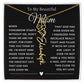 [ALMOST SOLD OUT] To My Beautiful Mom Heart Flower Name Necklace