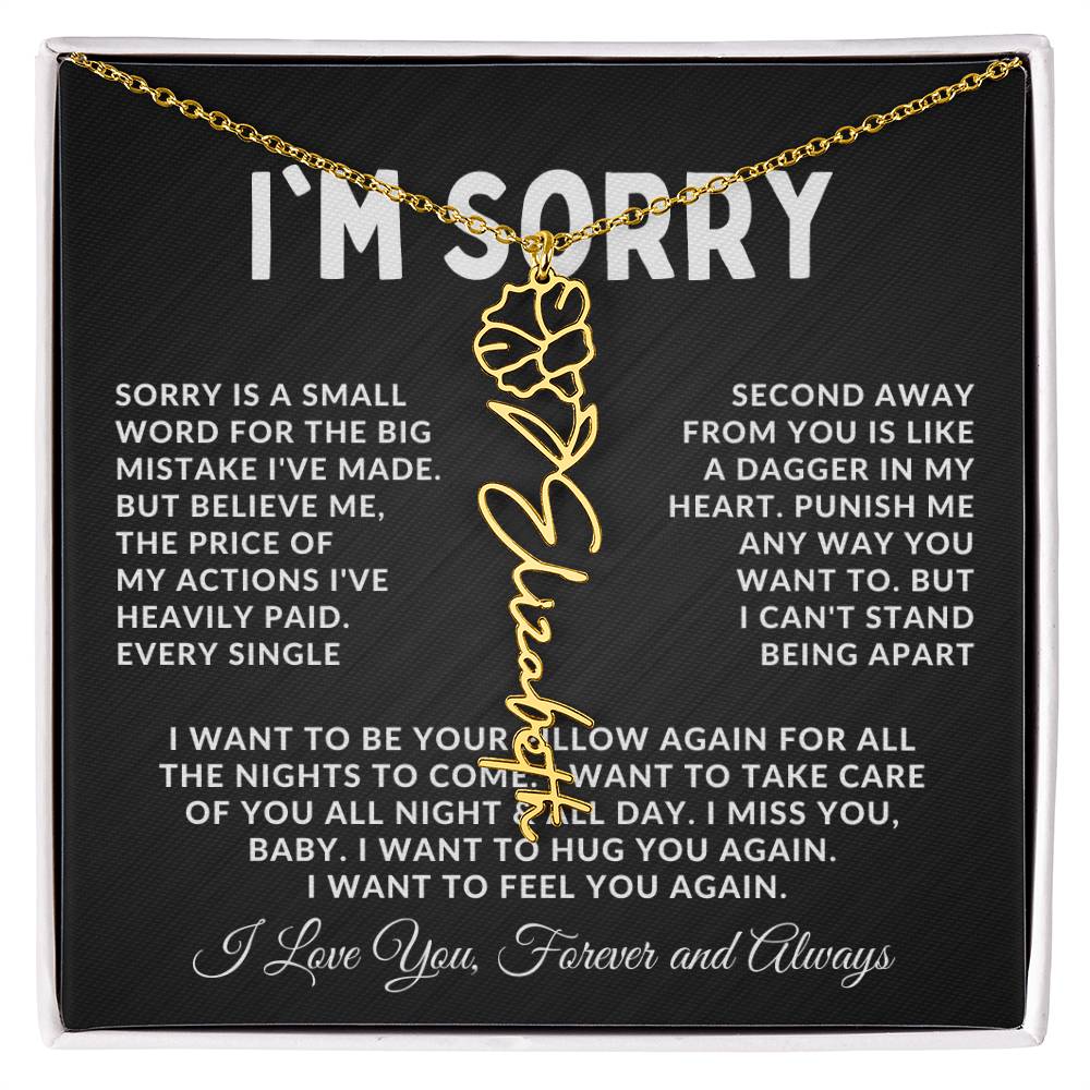 [Almost Sold Out] I'm Sorry Flower Name Necklace