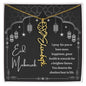 Black and White I Pray You Have More Happiness Eid Mubarak Flower Name Necklace