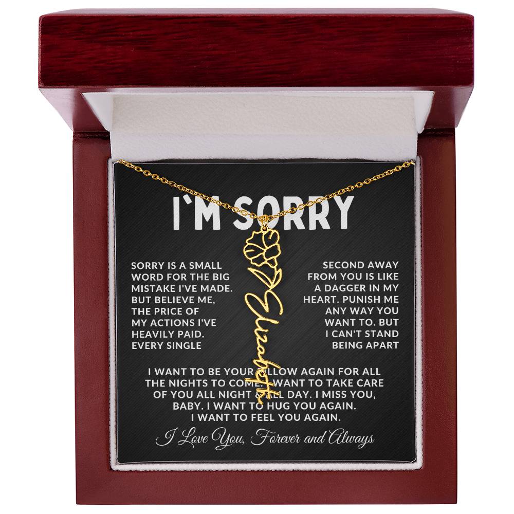 [Almost Sold Out] I'm Sorry Flower Name Necklace