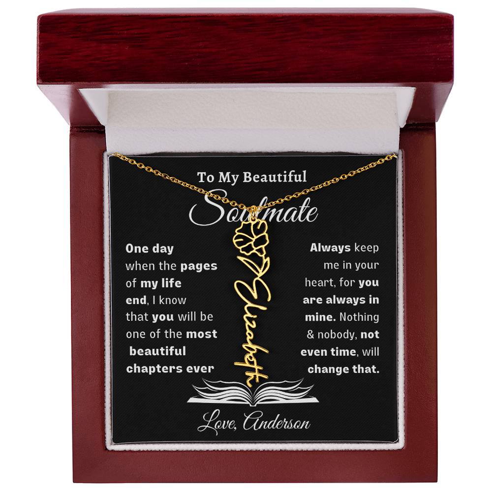 [ALMOST SOLD OUT] To My Beautiful Soulmate Chapters Flower Name Necklace