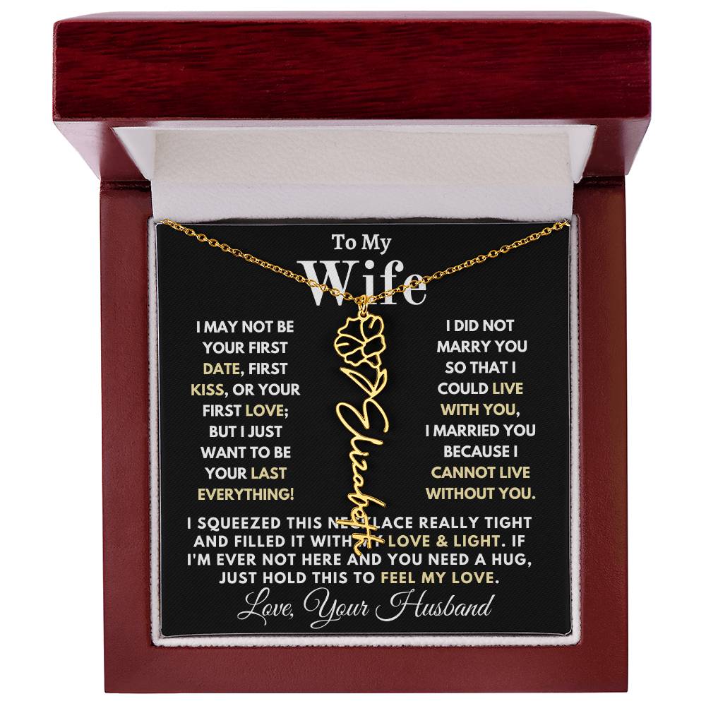 [Almost Sold Out] To My Wife Flower Name Necklace