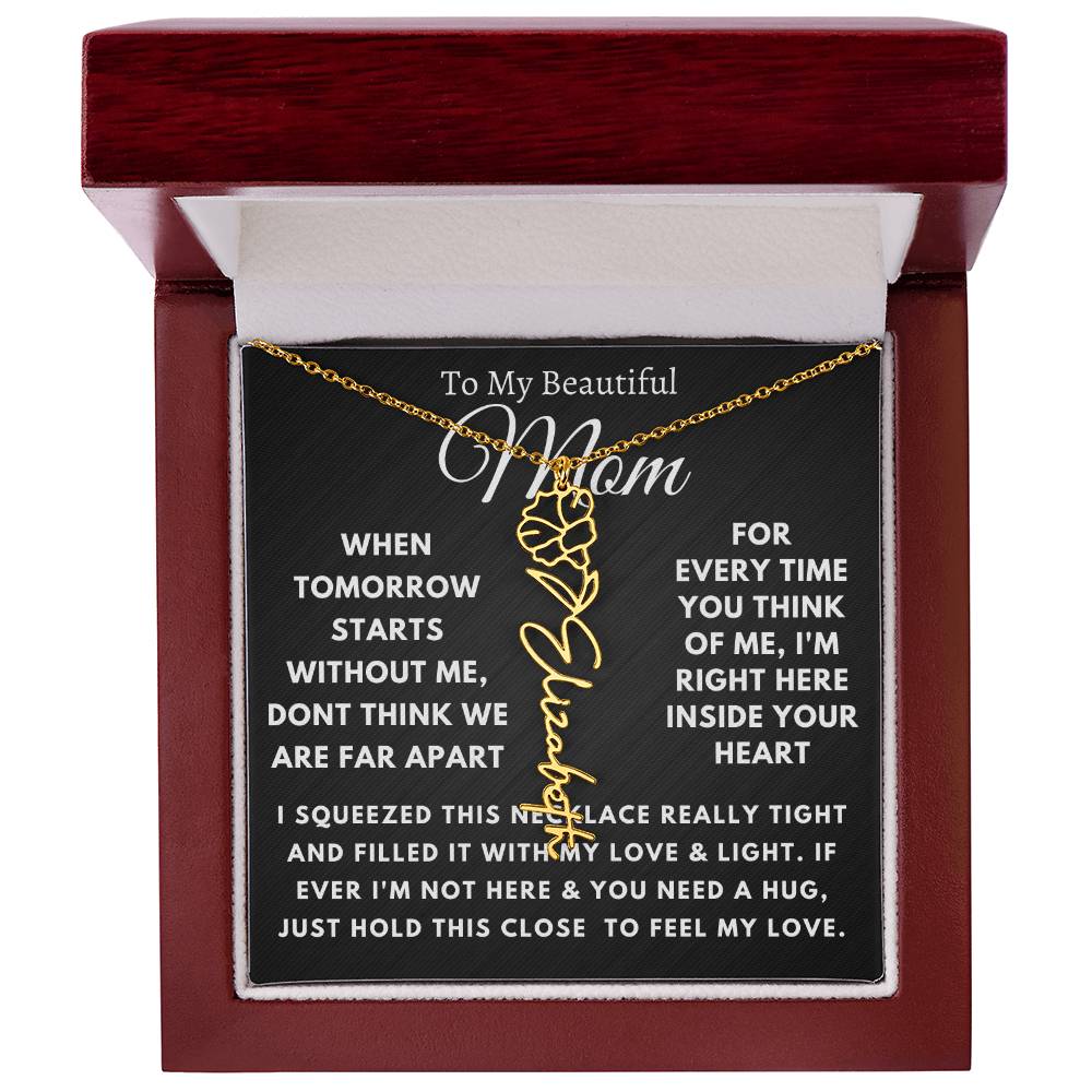 [ALMOST SOLD OUT] To My Beautiful Mom Flower Name Necklace