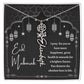 [Almost Sold Out] Black and White I Pray You Have More Happiness Eid Mubarak Flower Name Necklace