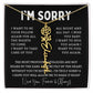 [Almost Sold Out] I'm Sorry Apologies By The Heart Flower Name Necklace