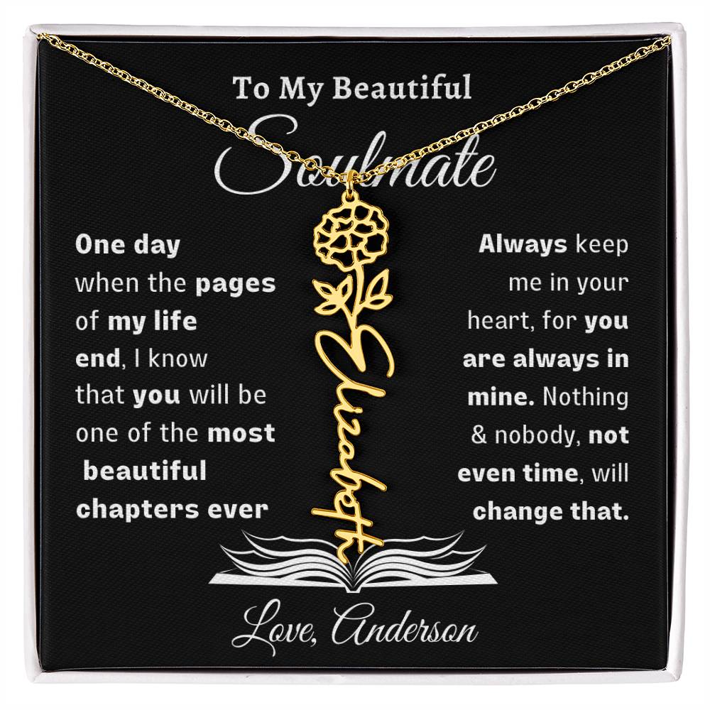 [ALMOST SOLD OUT] To My Beautiful Soulmate Chapters Flower Name Necklace