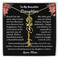 [ALMOST SOLD OUT] To My Beautiful Daughter Love, Mom Flower Name Necklace