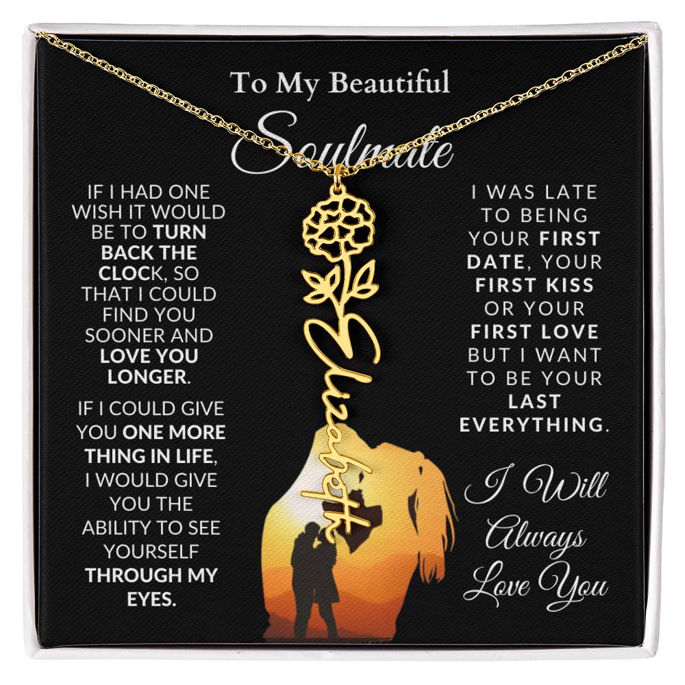 [ALMOST SOLD OUT] To My Beautiful Soulmate Flower Name Necklace