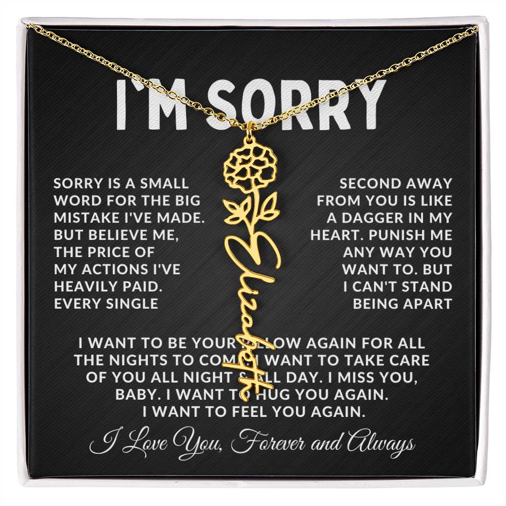 [Almost Sold Out] I'm Sorry Flower Name Necklace