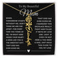 [ALMOST SOLD OUT] To My Beautiful Mom Heart Flower Name Necklace