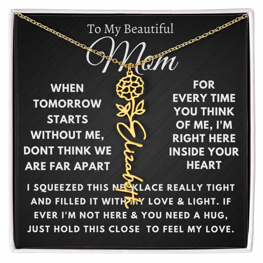[ALMOST SOLD OUT] To My Beautiful Mom Flower Name Necklace