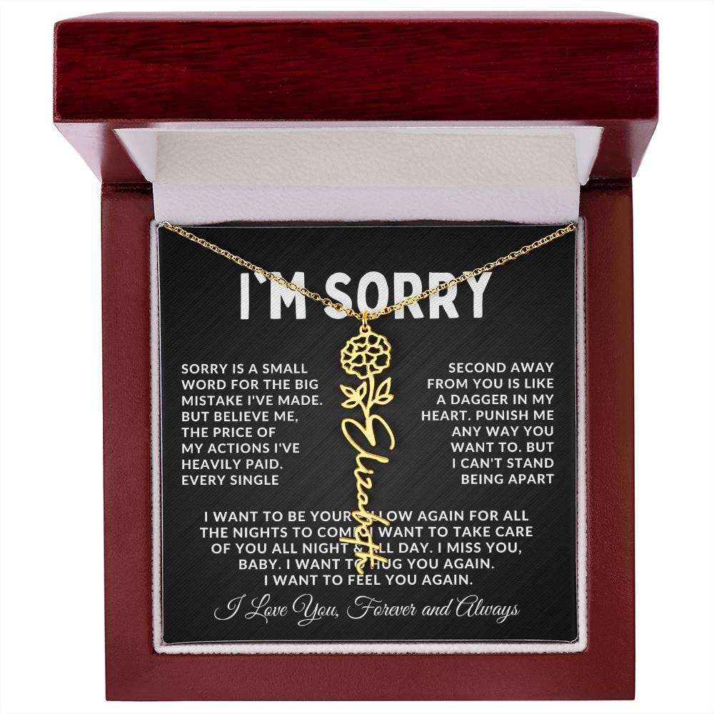 [Almost Sold Out] I'm Sorry Flower Name Necklace