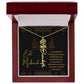 [ALMOST SOLD OUT] EID MUBARAK BLACK AND GOLD - I PRAY TO ALLAH TO ALWAYS BLESS YOU - FLOWER NAME NECKLACE