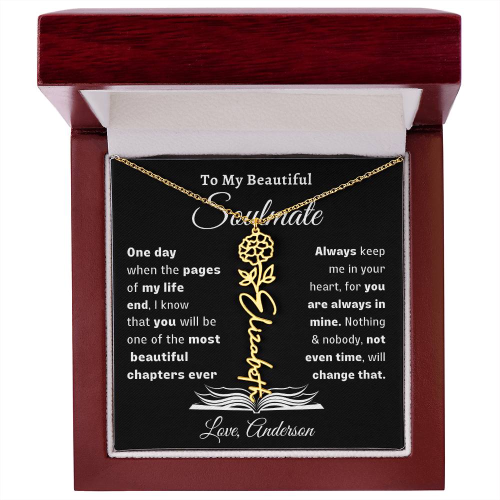 [ALMOST SOLD OUT] To My Beautiful Soulmate Chapters Flower Name Necklace