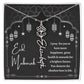 [Almost Sold Out] Black and White I Pray You Have More Happiness Eid Mubarak Flower Name Necklace