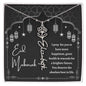 Black and White I Pray You Have More Happiness Eid Mubarak Flower Name Necklace