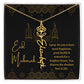 [ALMOST SOLD OUT] Black and Gold I Pray For You To Have All The Happiness Flower Name Necklace