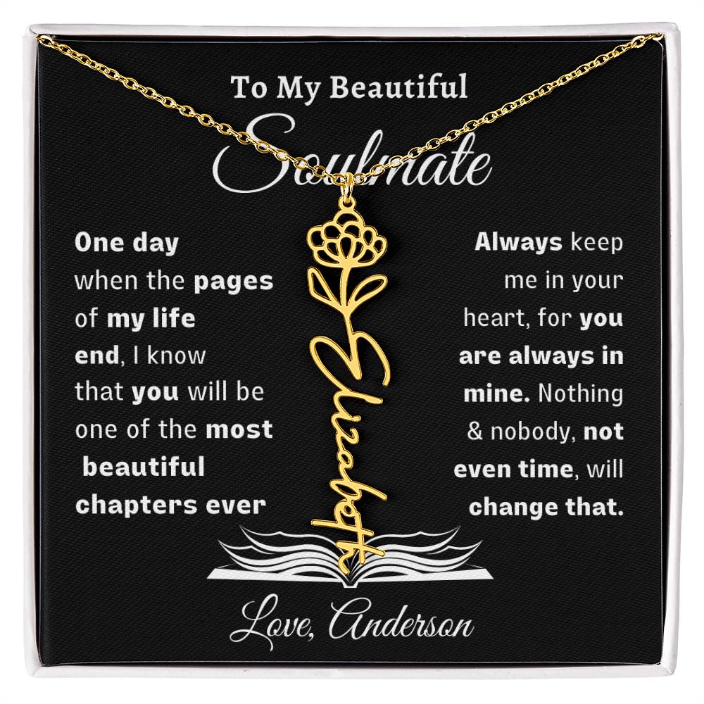 [ALMOST SOLD OUT] To My Beautiful Soulmate Chapters Flower Name Necklace