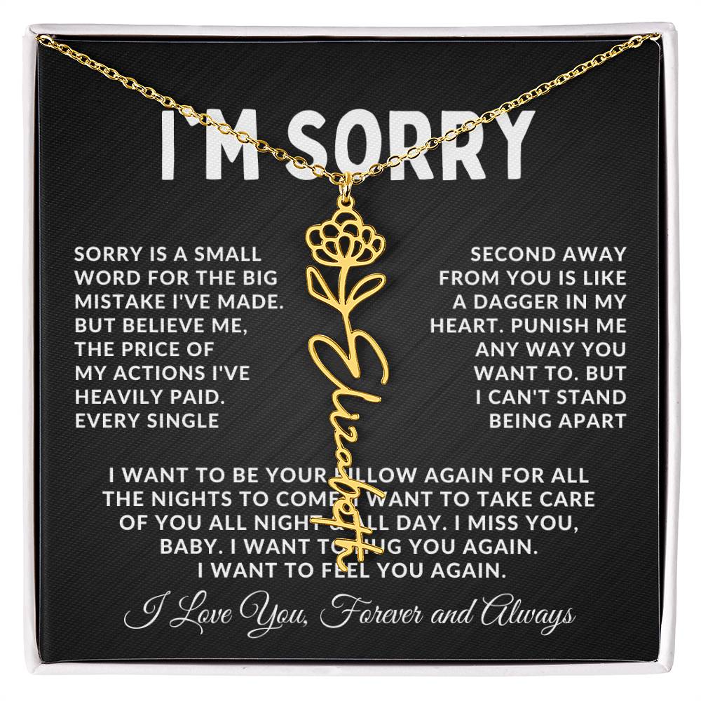 [Almost Sold Out] I'm Sorry Flower Name Necklace