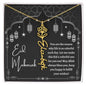 You Are the Reason Eid Mubarak Flower Name Necklace