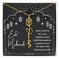 [Almost Sold Out] Black and White I Pray You Have More Happiness Eid Mubarak Flower Name Necklace