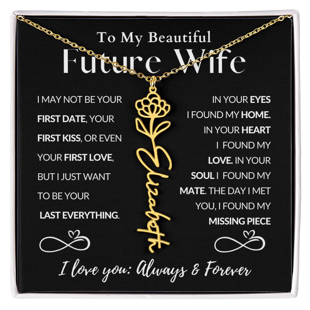 [Almost Sold Out] To My Future Wife Flower Name Necklace